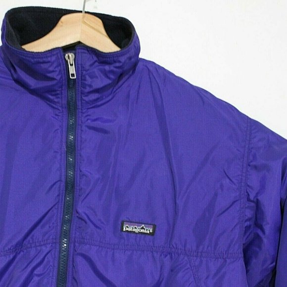 Patagonia Womens Size Large Vintage Bomber Jacket Periwinkle Made in USA Rare - Picture 5 of 5